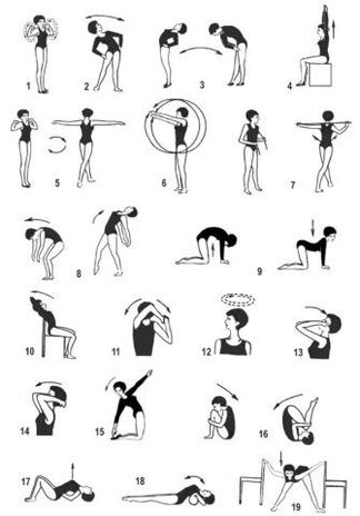 Unha serie de exercicios para a osteocondrose
