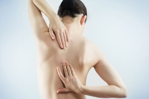 Dor nas costas na osteocondrose